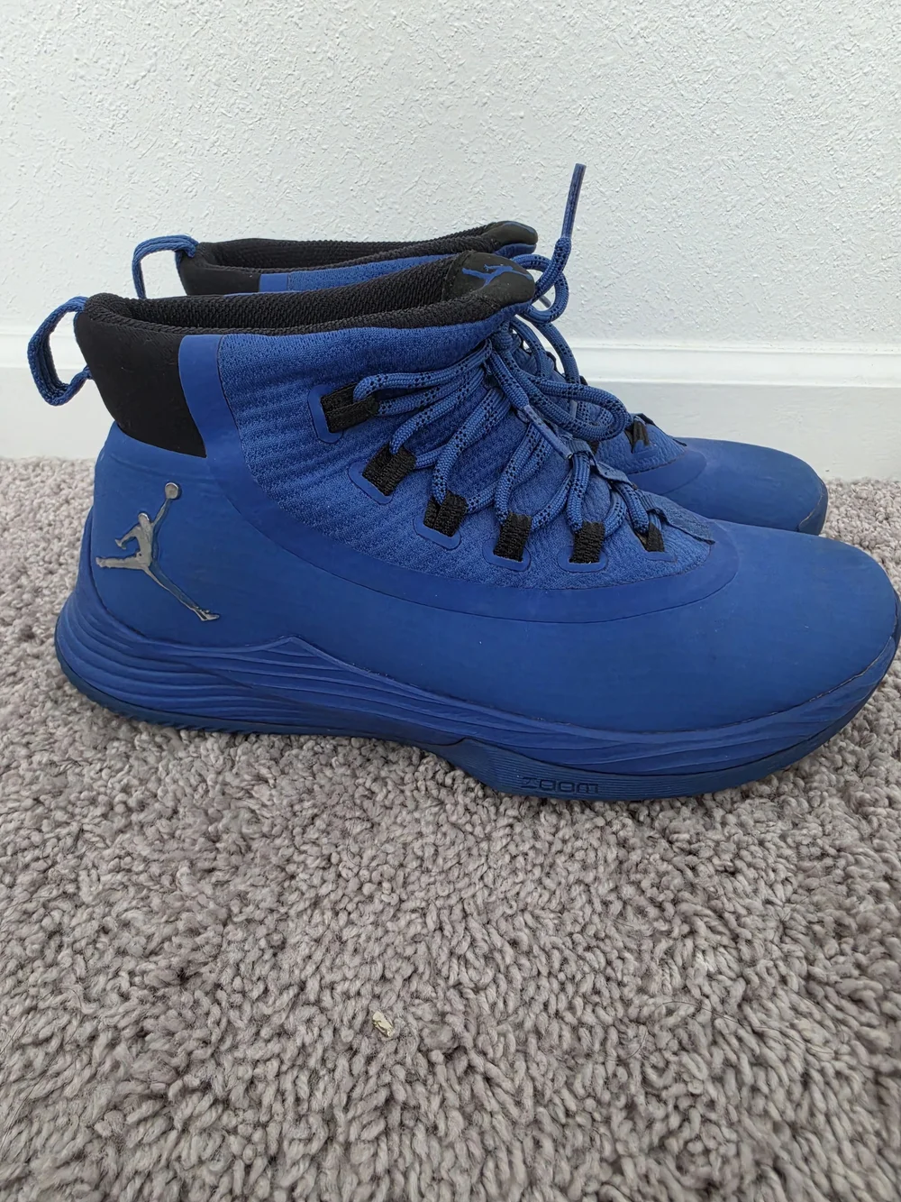 Jordan Men's High-Top Athletic Sneakers in Blue and Black